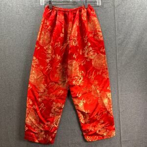 Kid's Pants Red and Gold Size 14